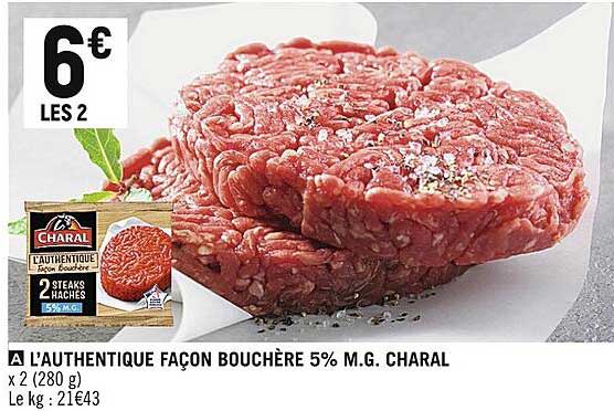 l'authentique façon bouchère 5% m.g. charal