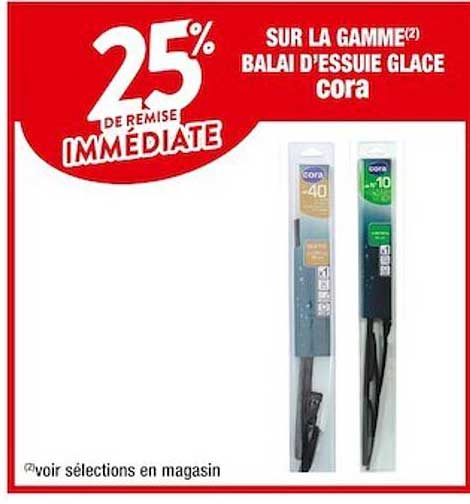 la gamme balai d'essuie glace cora