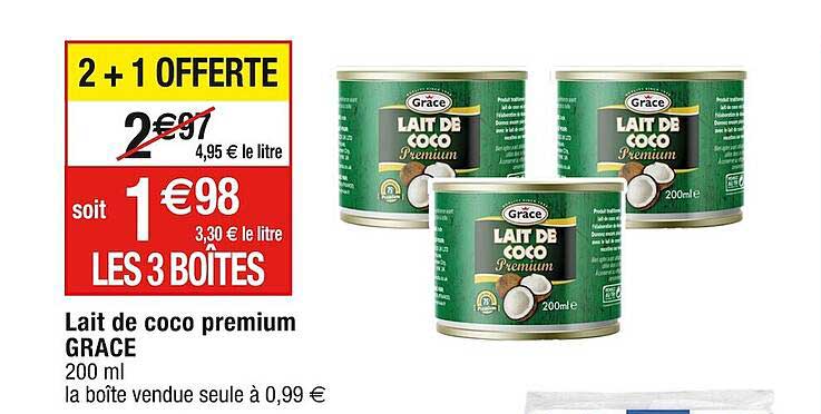 Lait De Coco Premium Grâce