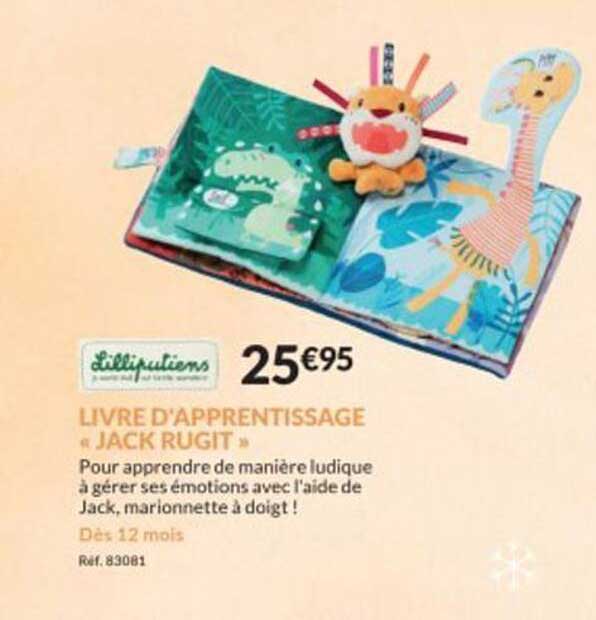 lilliputions livre d'apprentissage «jack rugit»