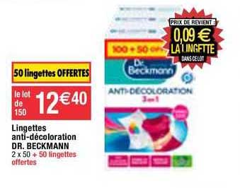 lingettes anti-décoloration dr. beckmann