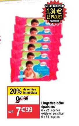 lingettes bébé épaisses