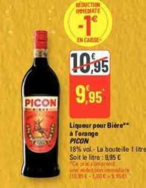 liqueur pour bière à l'orange picon