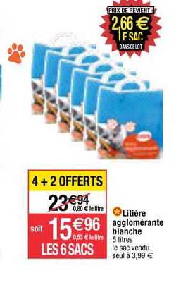 Litière Agglomérante Blanche