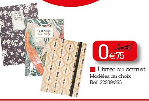 livret ou carnet