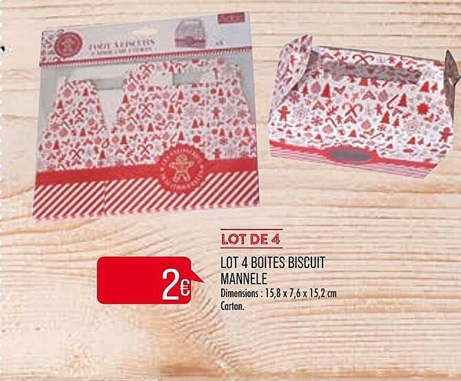 lot 4 boites biscuit mannele