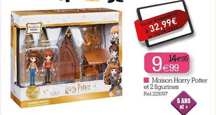 maison harry potter et 2 figurines