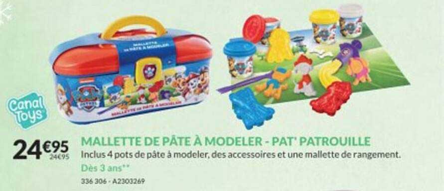 mallette de pâte à modeler - pat patrouille