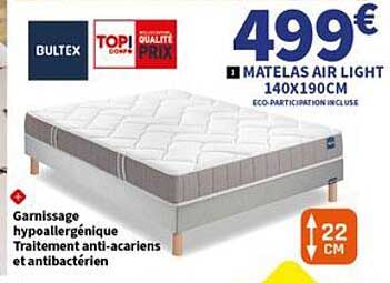 Matelas Air Light 140 X 190 Cm Bultex
