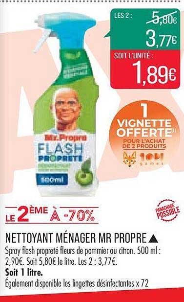 nettoyant ménager mr propre