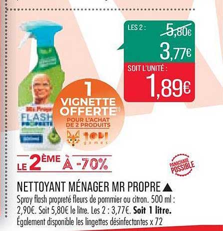 nettoyant ménager mr propre