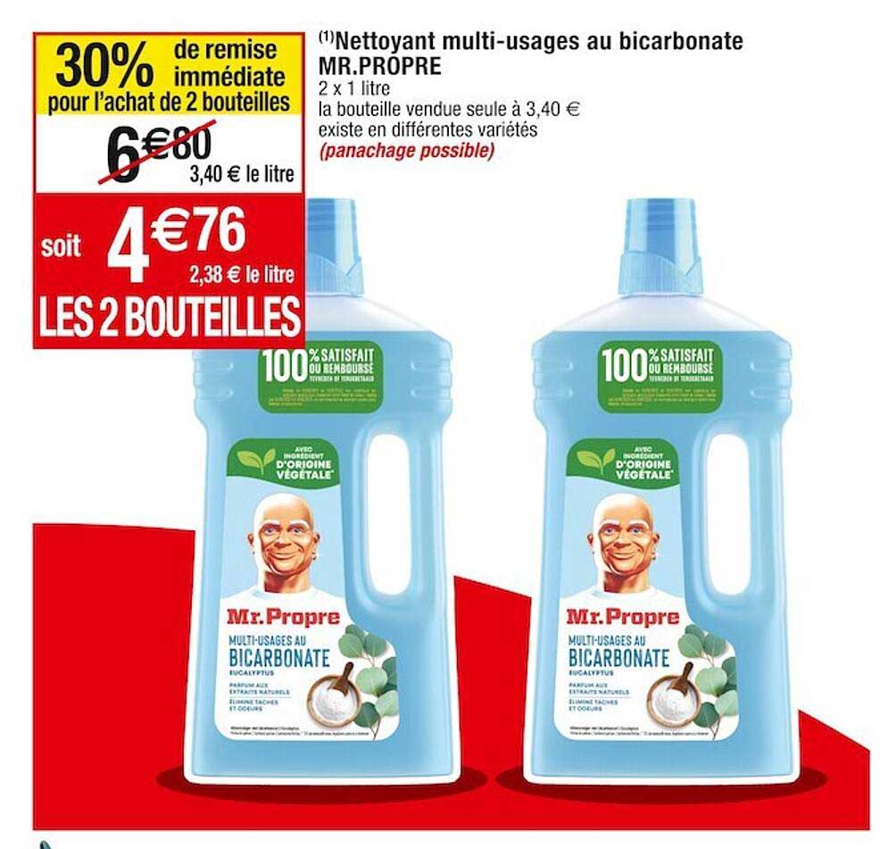 nettoyant multi-usages au bicarbonate mr. propre
