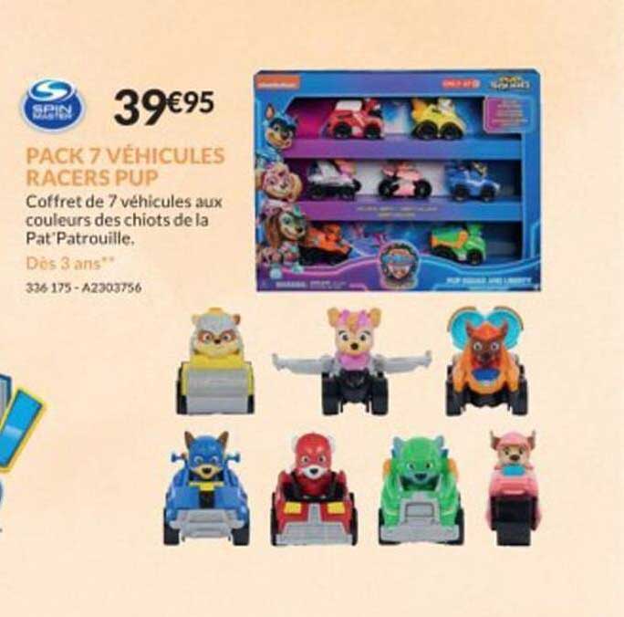 pack 7 véhicules racers pup