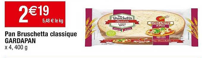 pan bruschetta classique gardapan