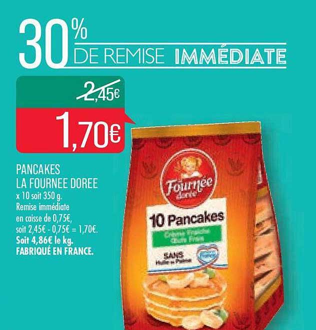 pancakes la fournée dorée 30% de remise immédiate