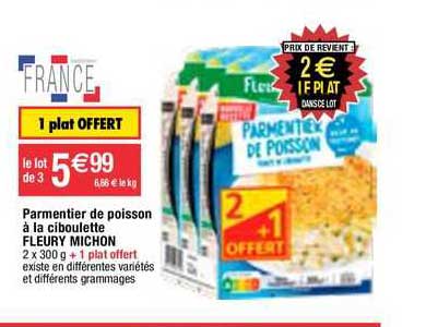 parmentier de poisson à la ciboulette fleury michon