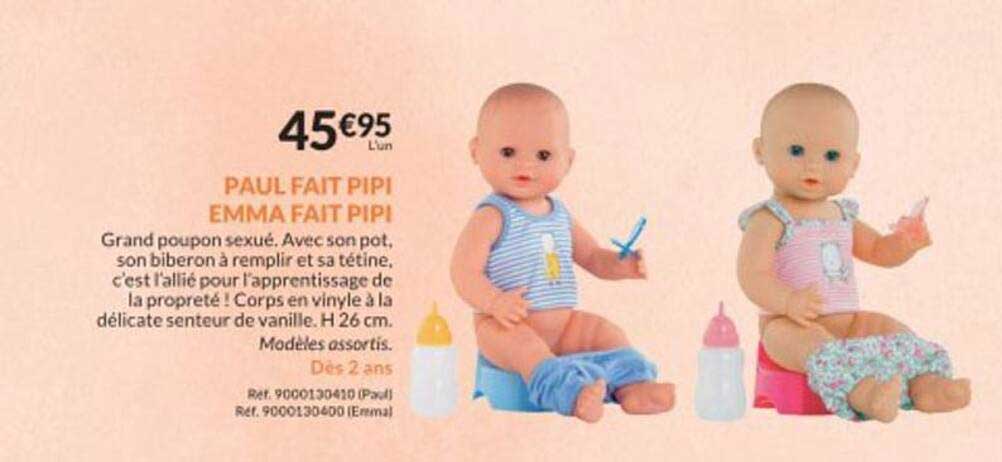 paul fait pipi emma fait pipi