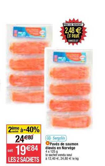 pavés de saumon élevés en norvège