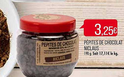 pépites de chocolat niclaus