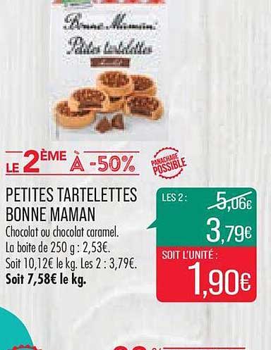 petites tartelettes bonne maman le 2ème à -50%
