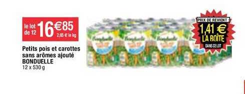 petits pois et carottes sans arômes ajouté bonduelle