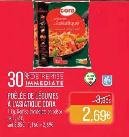 poêlée de légumes à l'asiatique cora 30% de remise immédiate