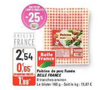 Poitrine De Porc Fumée Belle France