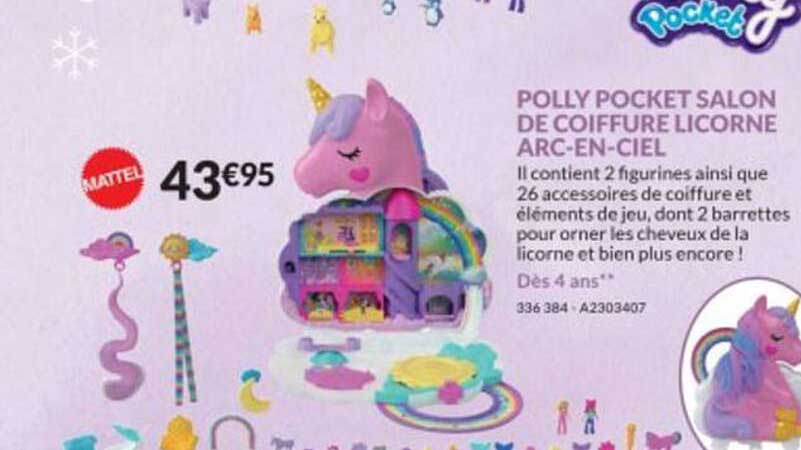 polly pocket salon de coiffure licorne ar-en-ciel