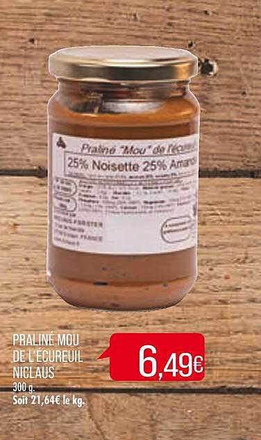 praliné mou de l'ecureuil niclaus