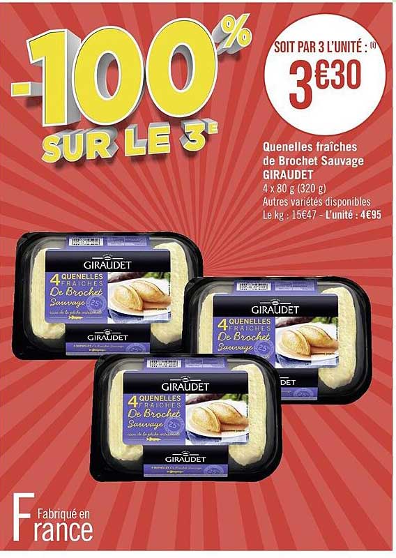 quenelles fraîches de brochet sauvage giraudet