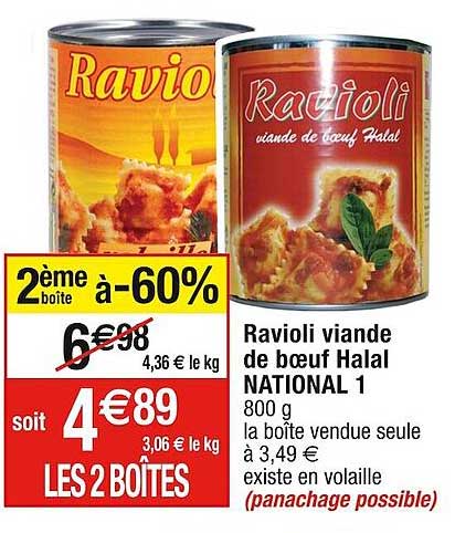 Ravioli Viande De Bœuf Halal National 1