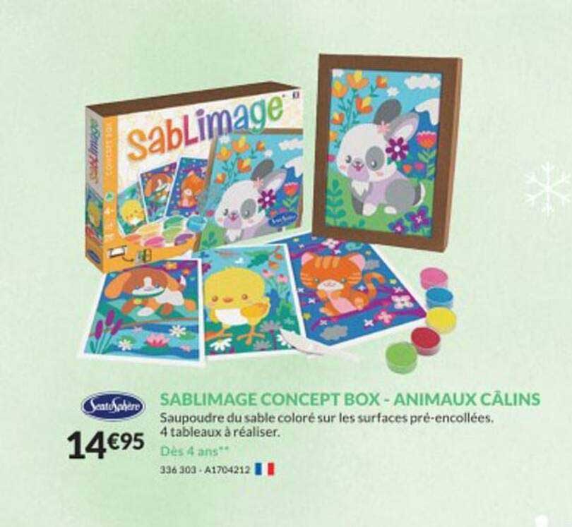 sablimage concept box - animaux câlins