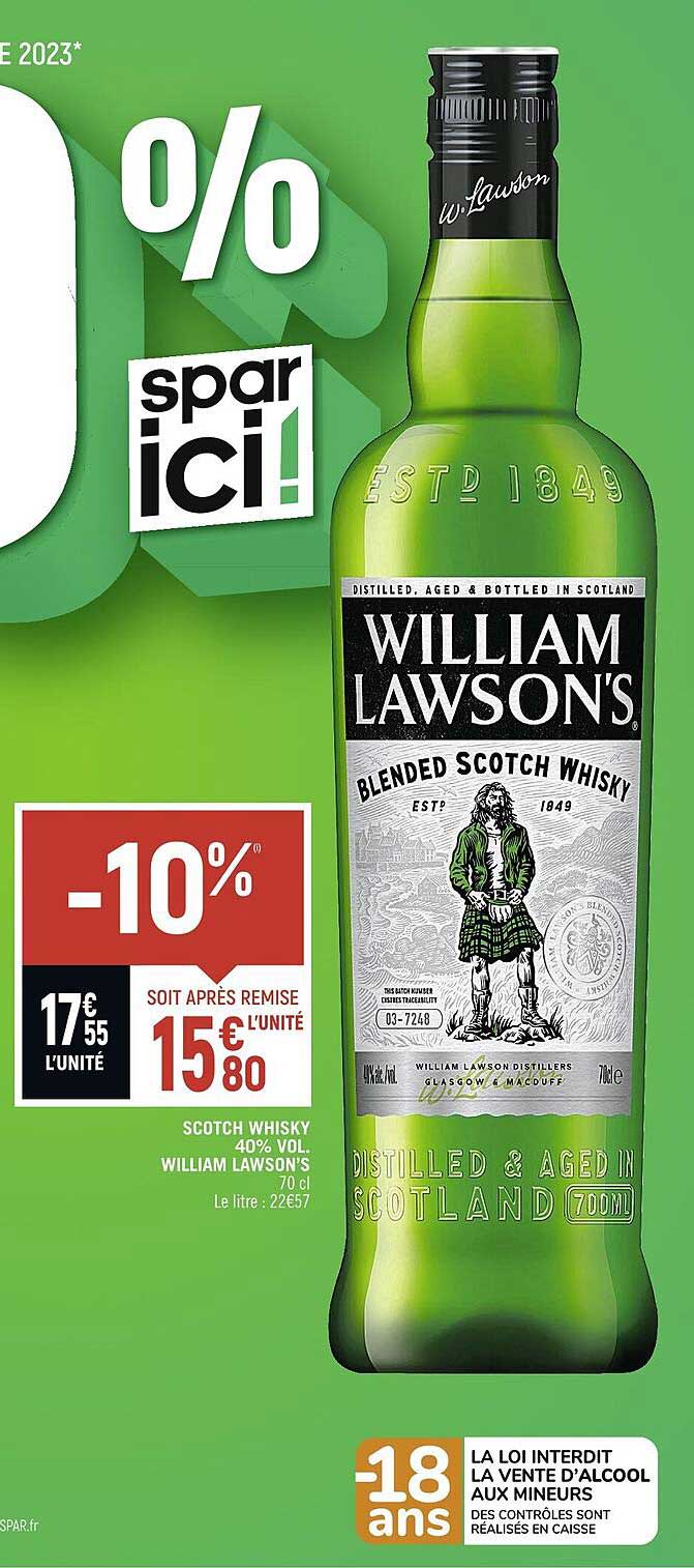 scotch whisky 40% vol. william lawson's