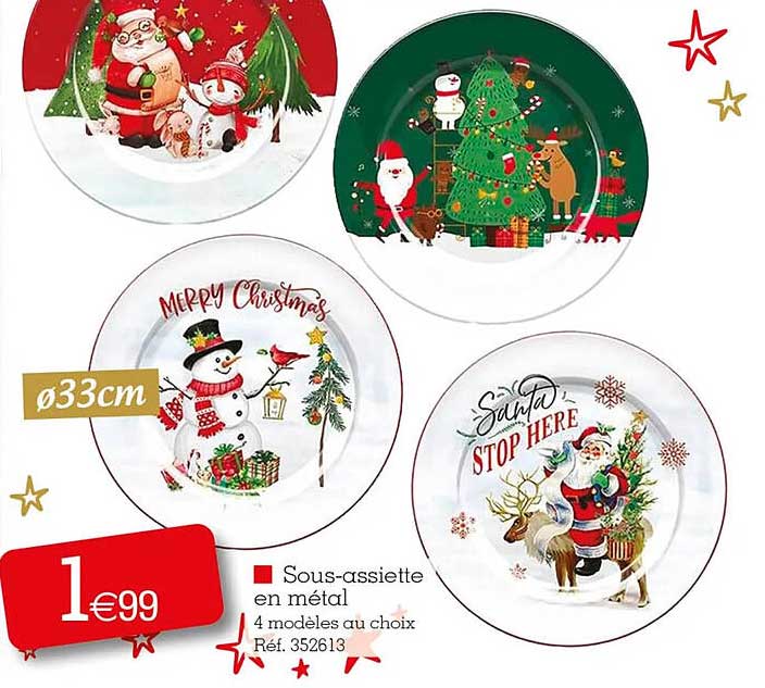 sous-assiette en métal