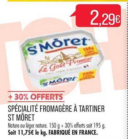 spécialité fromagère à tartiner st môret