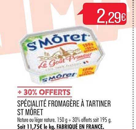 spécialité fromagère à tartiner st môret