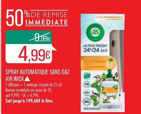 spray automatique sans gaz air wick 50% de remise immédiate