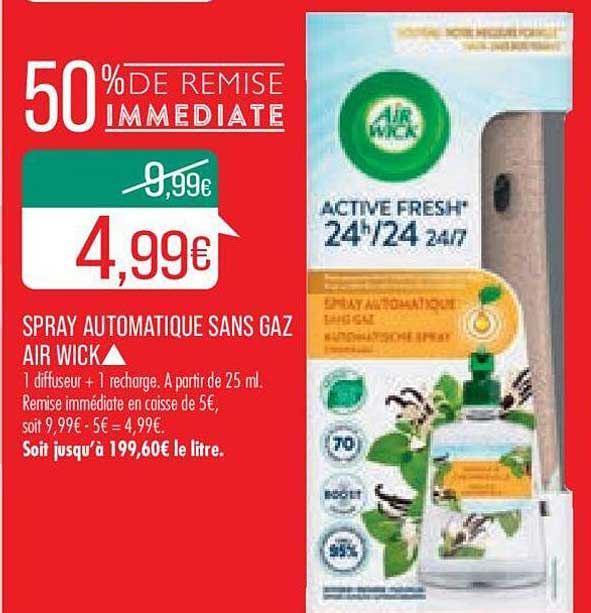 spray automatique sans gaz air wick