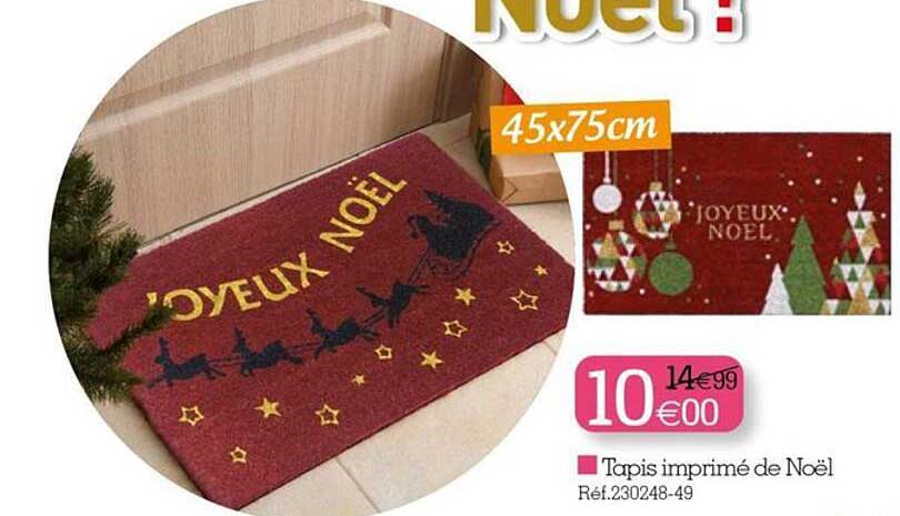 Tapis Imprimé De Noël