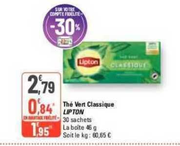 Thé Vert Classique Lipton