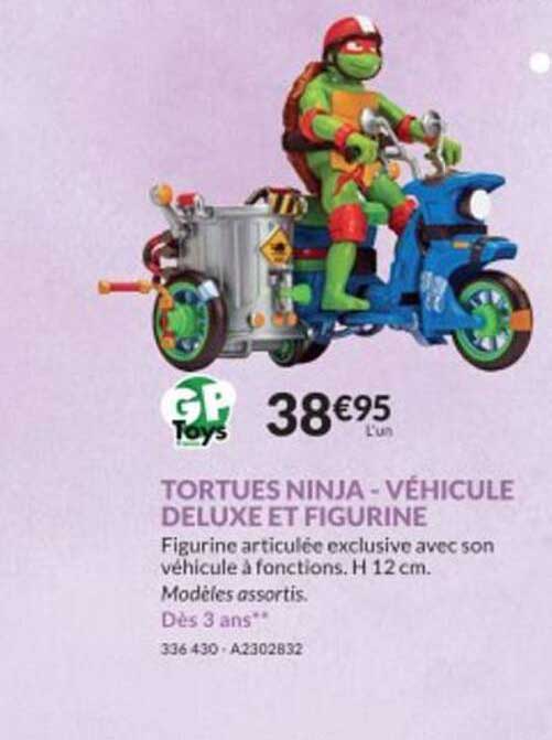 tortues ninja - véhicule deluxe et figurine