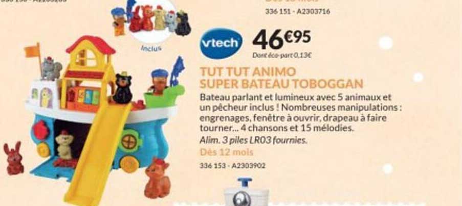 tut tut animo super bateau toboggan vtech