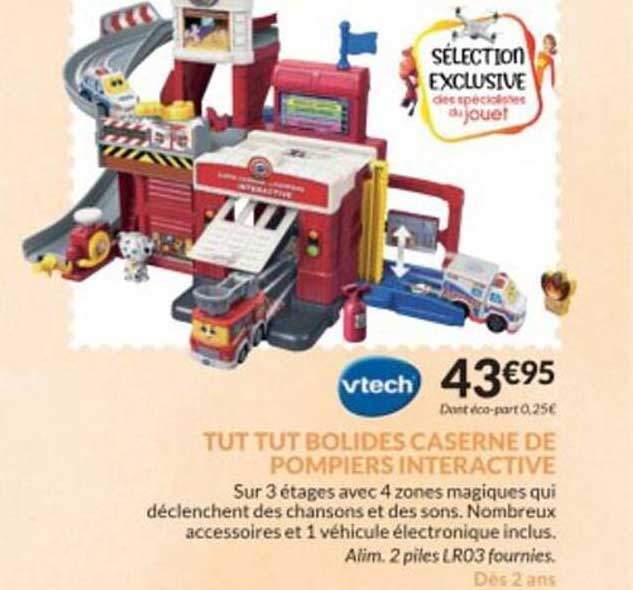 tut tut bolides caserne de pompiers interactive vtech