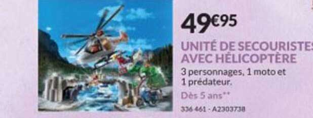 unité de secouristes avec hélicoptère