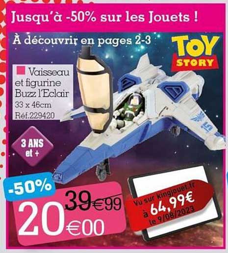 vaisseau et figurine buzz l'éclair