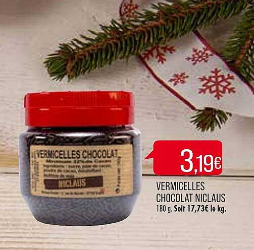vermicelles chocolat niclaus