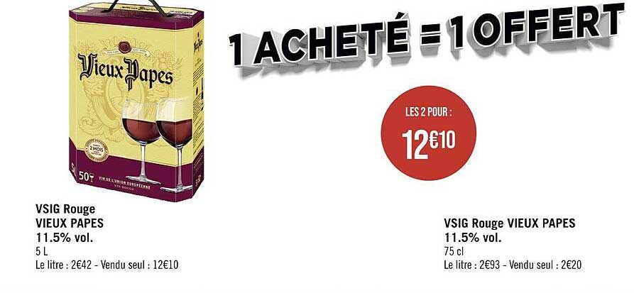 vsig rouge vieux papes 11.5% vol.