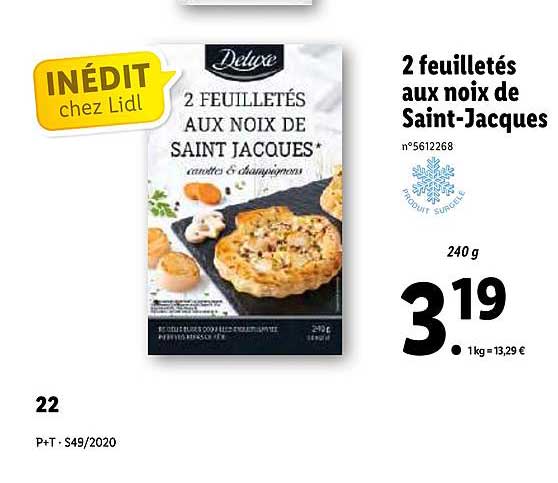 2 feuilletés aux noix de saint jacques