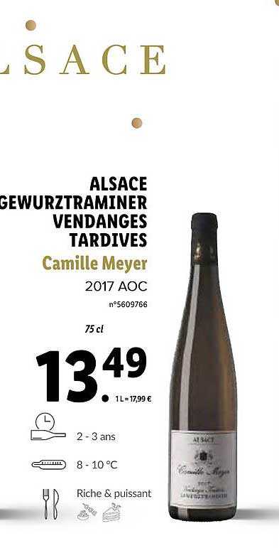 alsace gewurztraminer vendanges tardives camille mayer 2017 aoc
