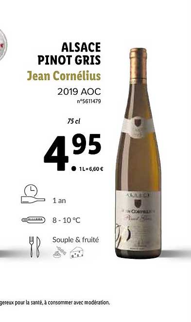 alsace pinot gris jean cornélius 2019 aoc